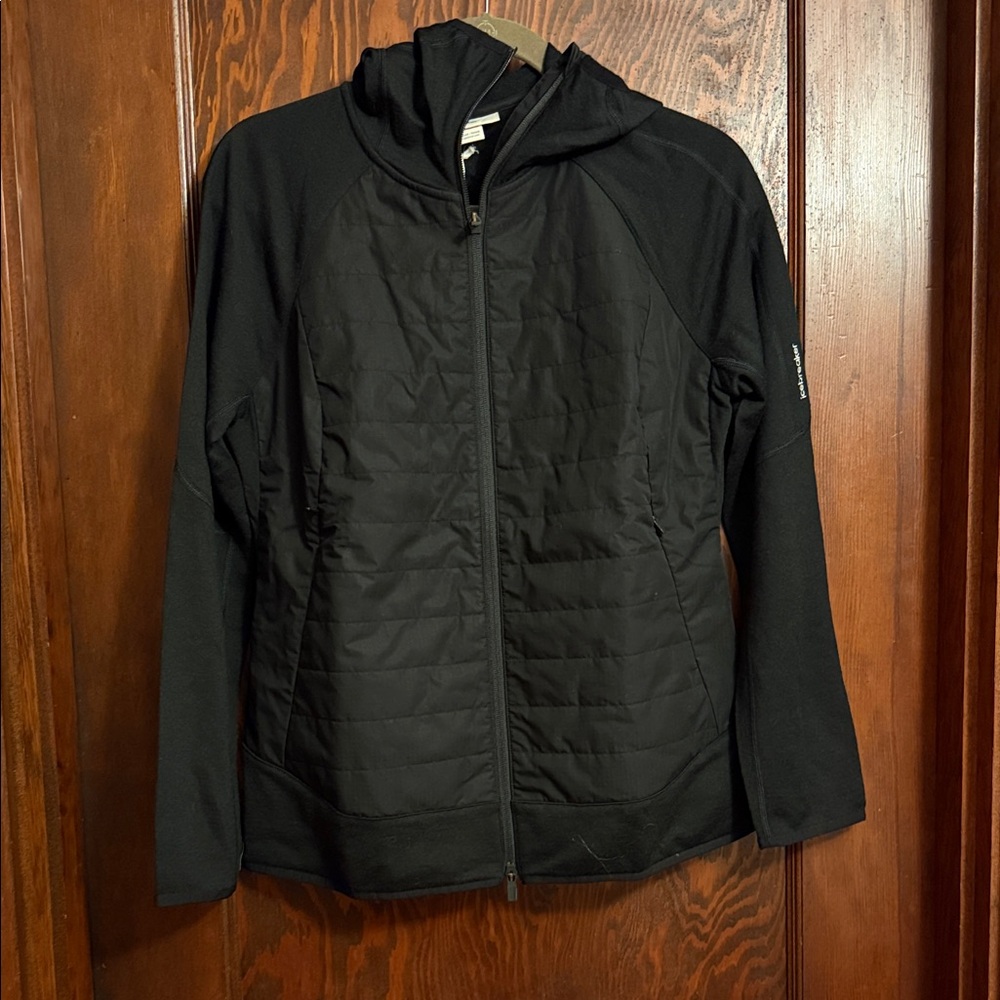 Icebreaker NWT Women's Merino Blend Quantum Hybrid Long Sleeve Zip Hoodie